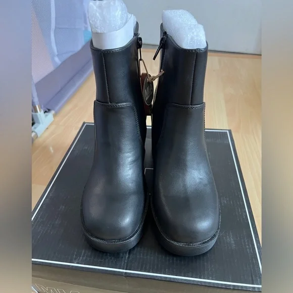 MIA McKenna black chunky heeled boots - Picture 1 of 6